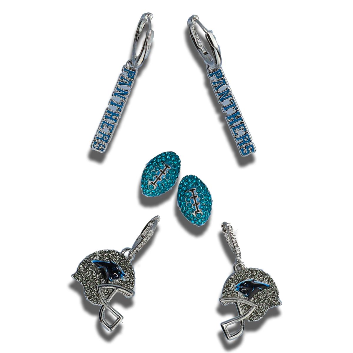 BaubleBar Carolina Panthers Three-Pack Earring Set