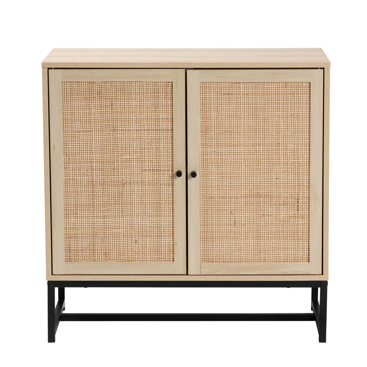 Baxton Studio Caterina Mid Century Wood 2 Door Storage Cabinet