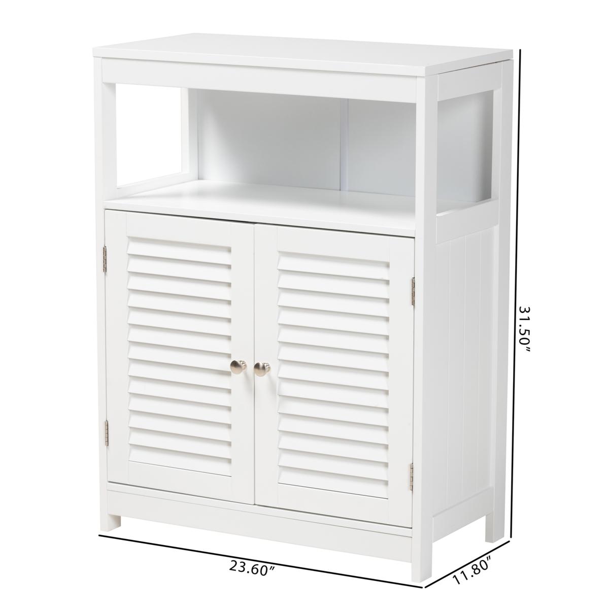 Baxton Studio Rivera Modern Wood 2 Door Bathroom Storage Cabinet