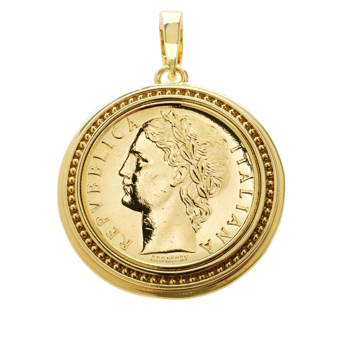 Bellezza 100 Lira Coin Bronze Pendant - 20913327 | HSN