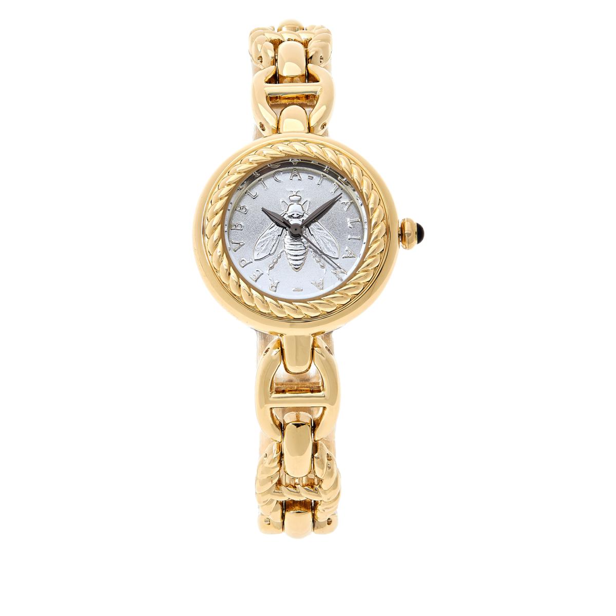 Bellezza Bee Lira Coin Mariner-Link Bracelet Watch - 20160630 | HSN