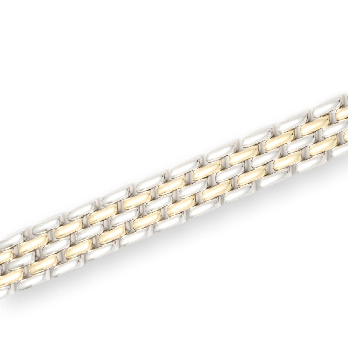 Bellezza Bronze 5-Row Stampato Panther-Link Chain Bracelet