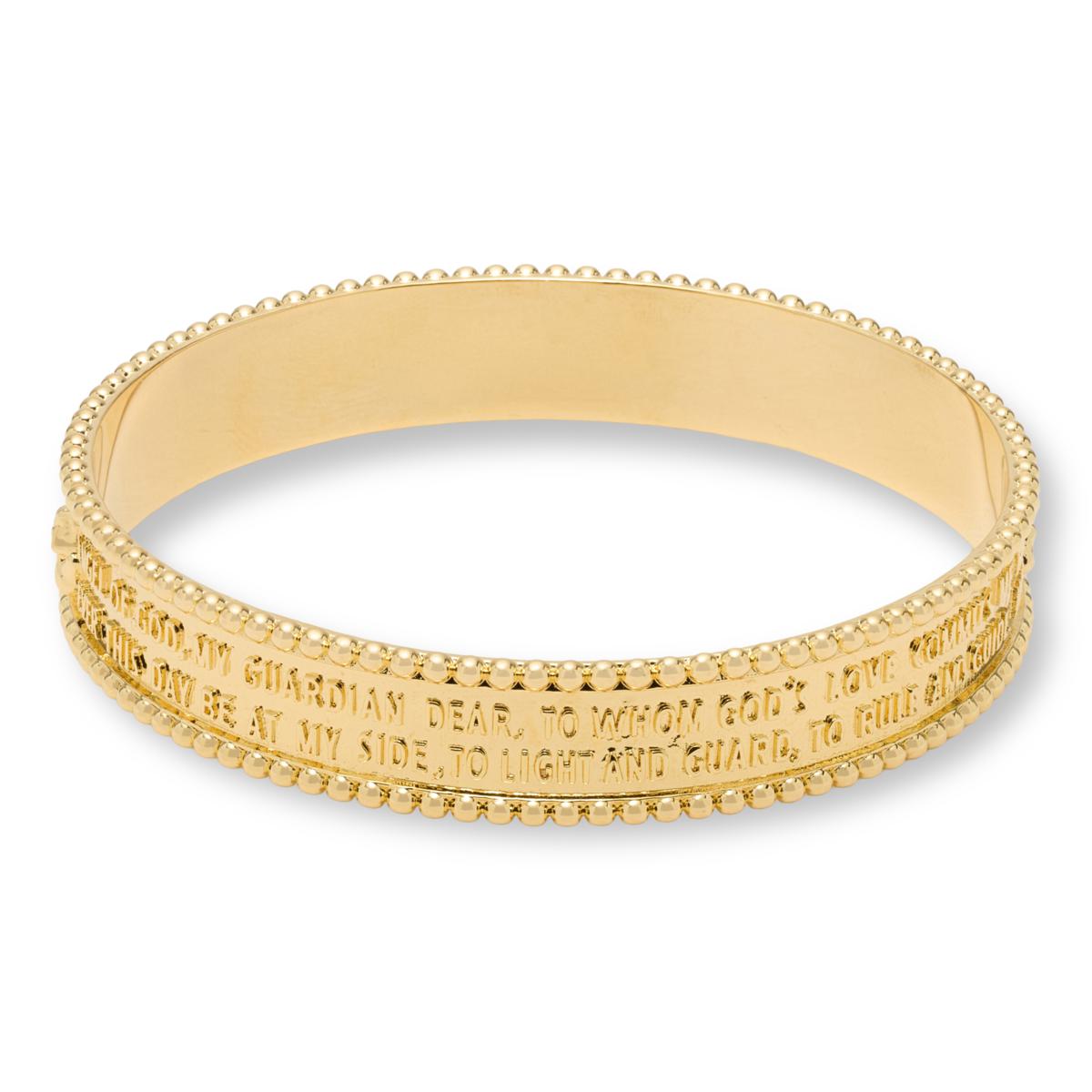 Bellezza Bronze Angel of God Prayer Wide Bangle Bracelet | HSN