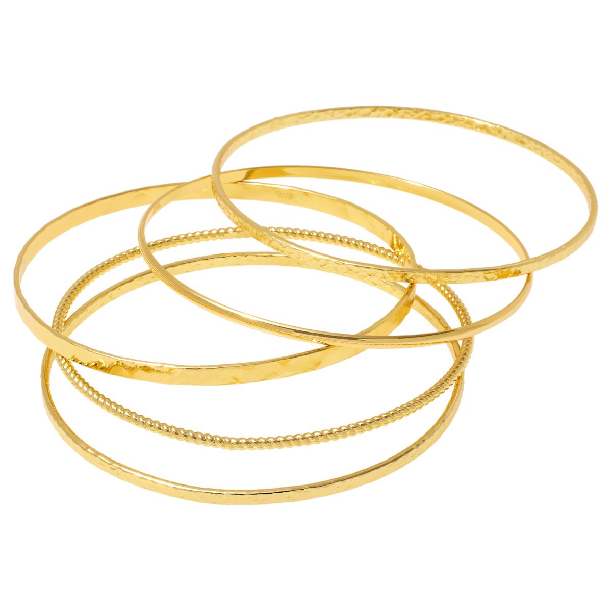 Bronze and sale gold bangles