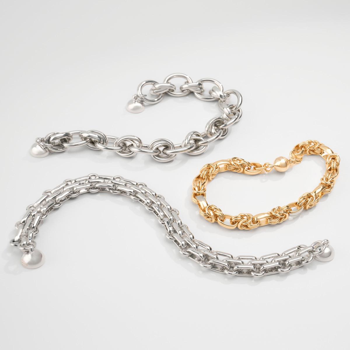 アクセサリー HARUNOBUMURATA POGANY BRESSLET gold Bellezza Bronze Byzantine Station Magnetic Clasp Bracelet | HSN