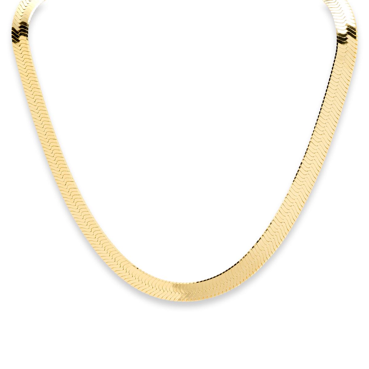 Bellezza Bronze Polished Herringbone Chain 18