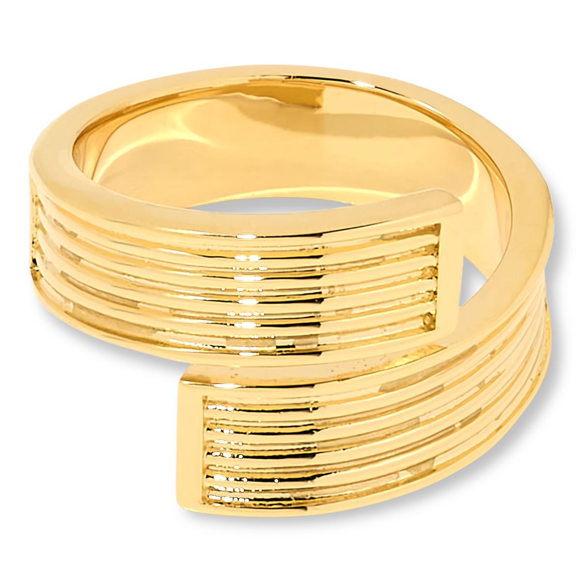 Bellezza Contrarie Bronze Textured Rigato Wrap Ring | HSN