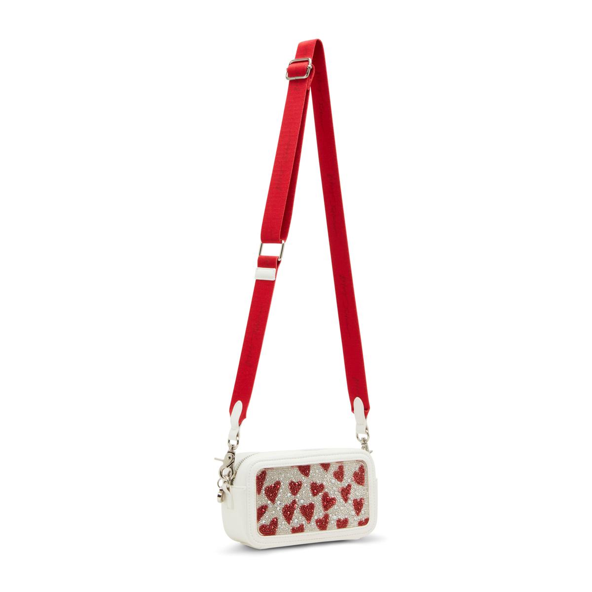 Betsey Johnson Rhinestone Red Heart Crossbody Camera Bag
