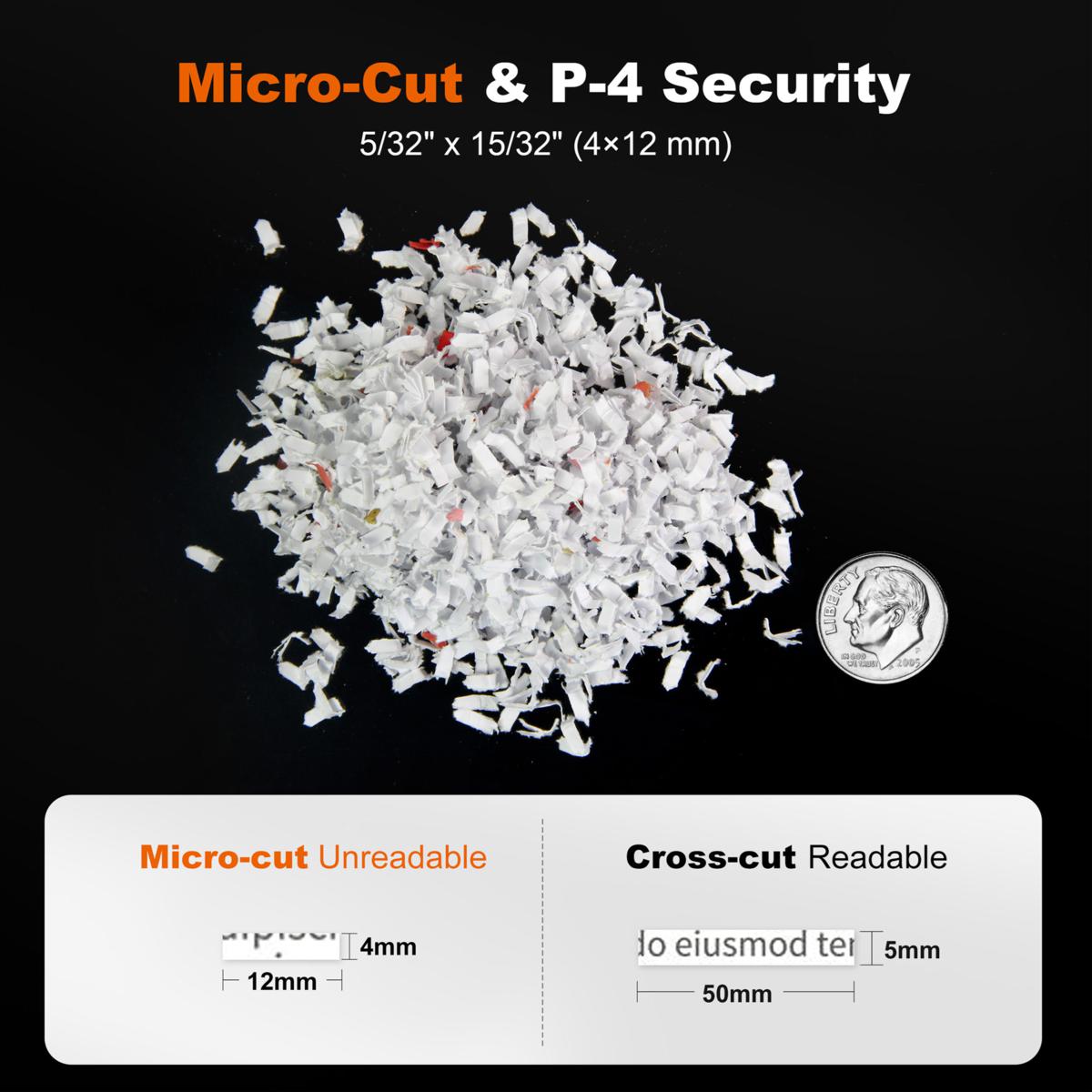 Bonsaii 200-Sheet Auto Feed Paper Shredder, 60 Minutes Nonstop Heavy Duty Shredders, 8.1 Gallon Large Bin Office Document Shredder, Micro-Cut/High Security P-4 Commercial Grade Shredder (C283-A