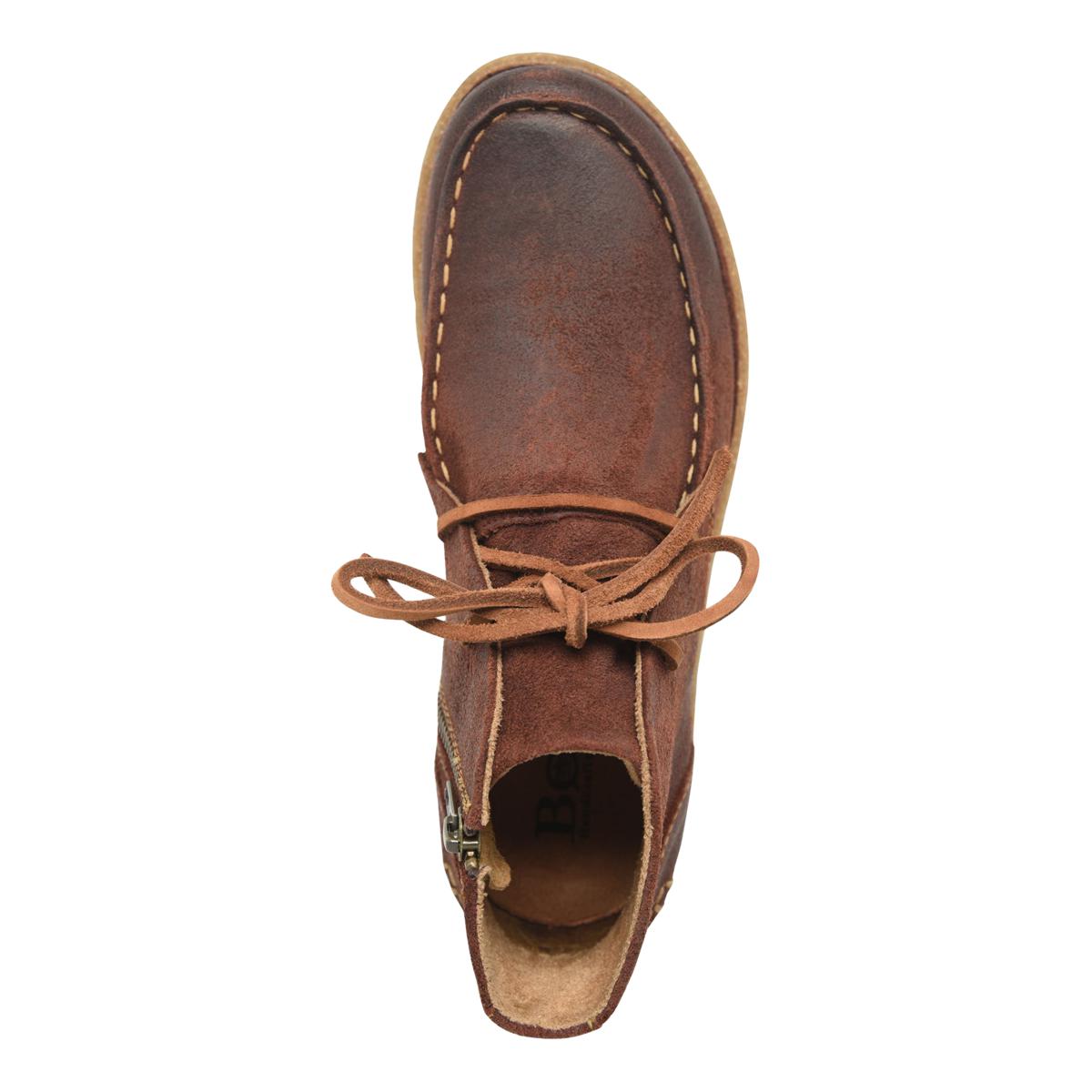 Born® Analia Moc-Toe Lace-Up Ankle Bootie | HSN