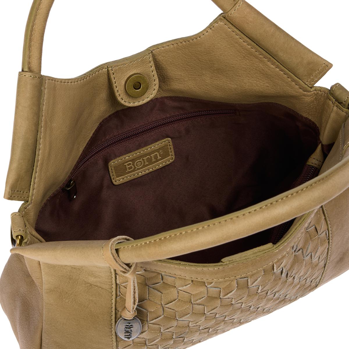 Born Millport Vintage Woven Leather Satchel