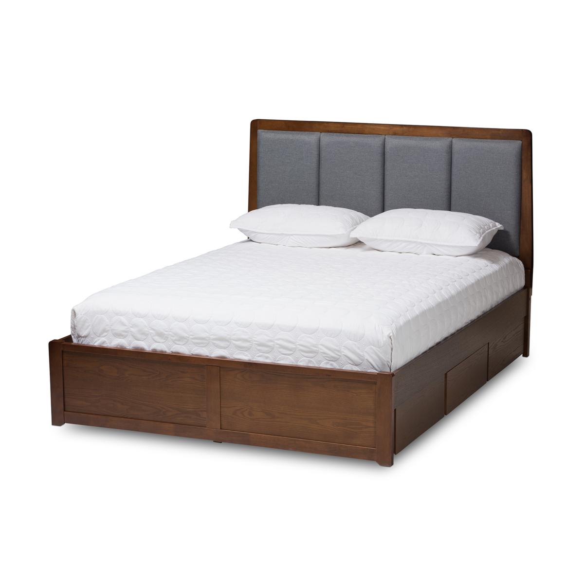 Upholstered King Platform Bed Storage