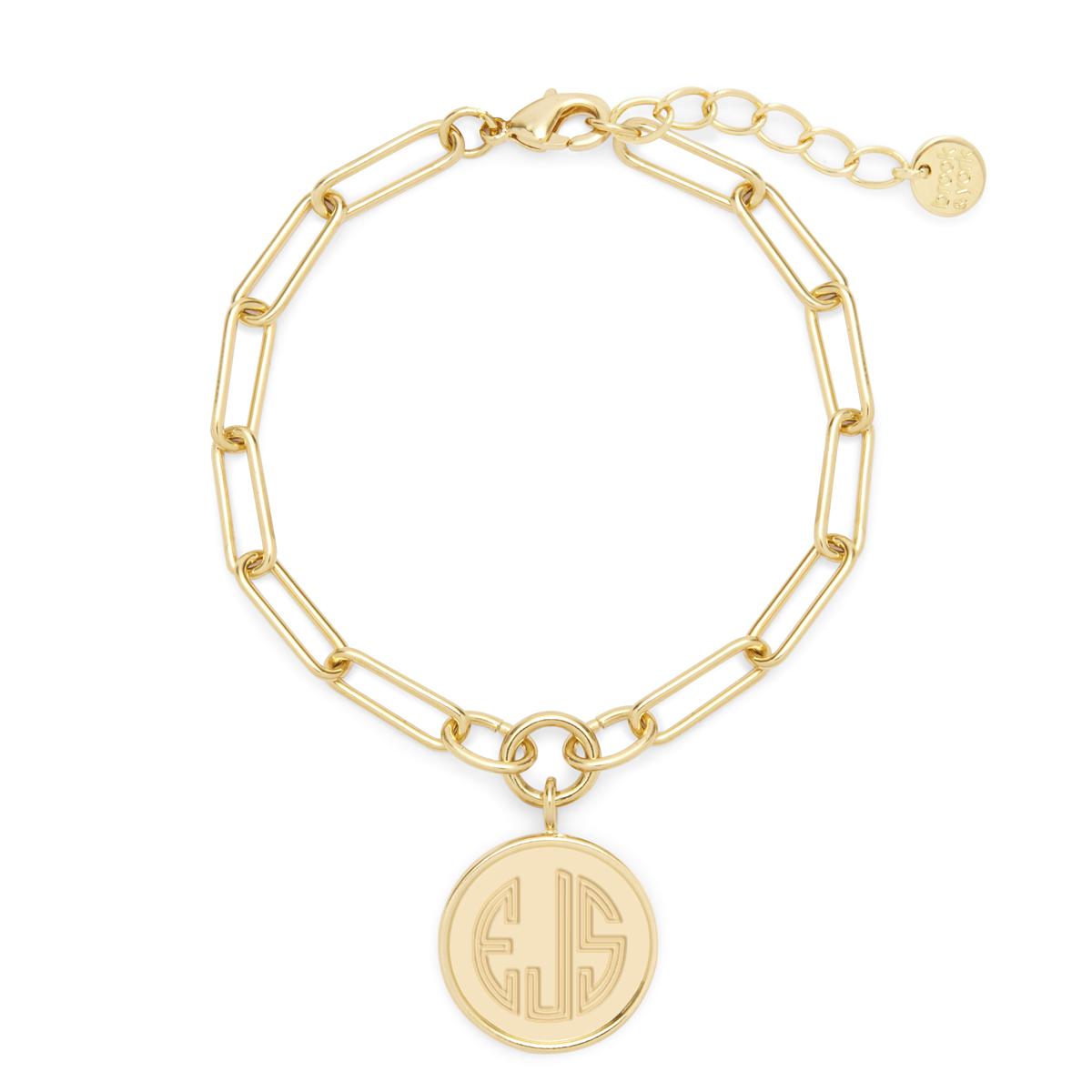 monogram initial bracelet