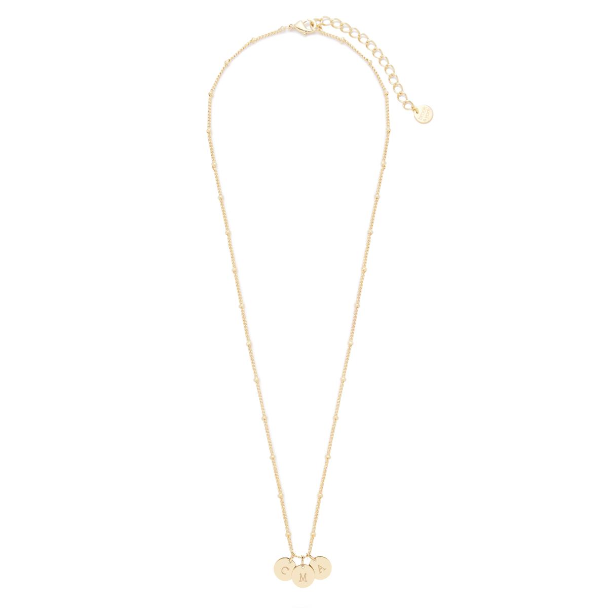 Brook & York Custom Monogram Coin Charm Necklace