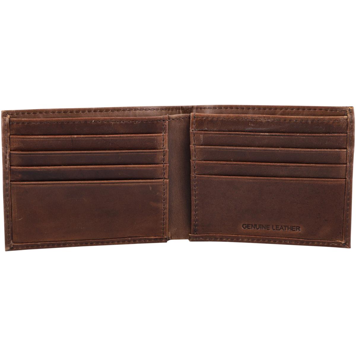 Brown Detroit Lions Bifold Leather Wallet