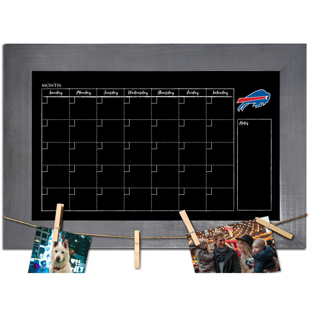 Buffalo Bills Monthly Chalkboard with frame & clothespins 11x19