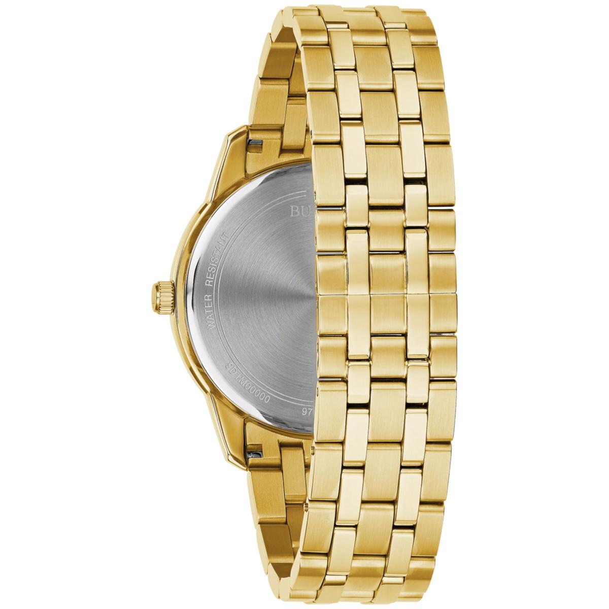 Bulova Goldtone Men's Diamond-Accented Date Feature Watch Bulova Goldtone Men's Diamond-Accented Date Feature Watch