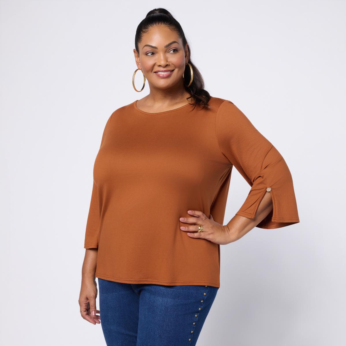 C. Wonder 3/4 Sleeve Yummy Knit Top | HSN