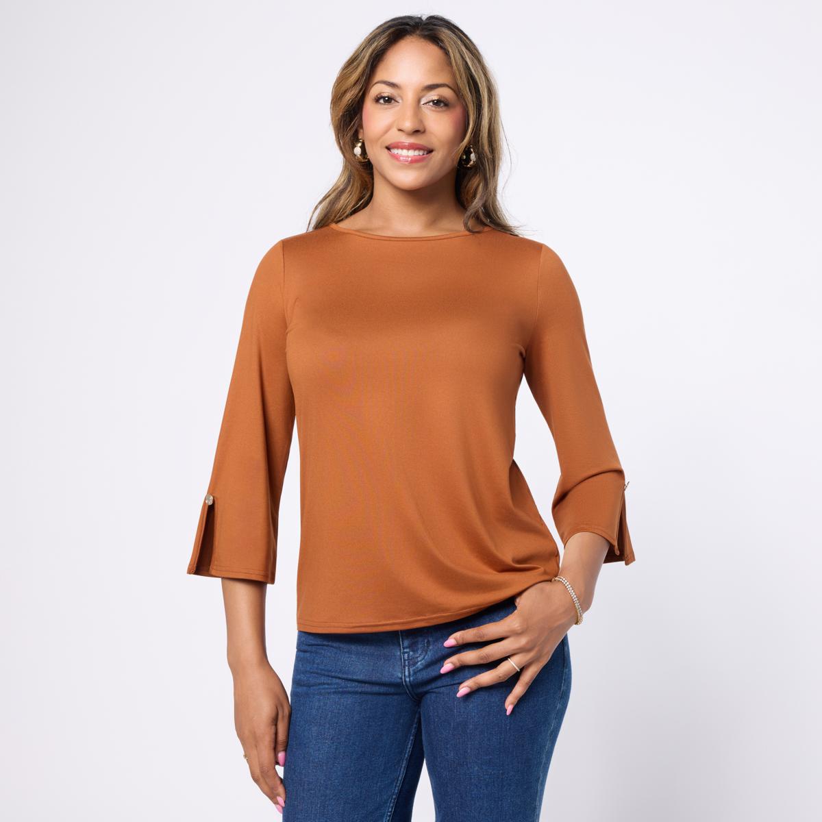 C. Wonder 3/4 Sleeve Yummy Knit Top | HSN