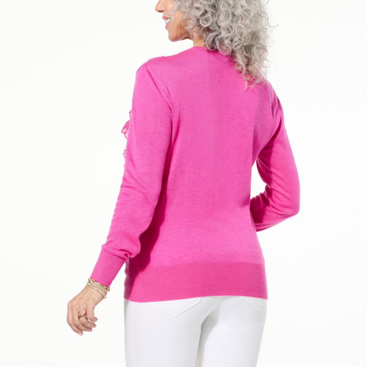 C Wonder by Christian Siriano Luxury Yarn Ruffle Top | HSN