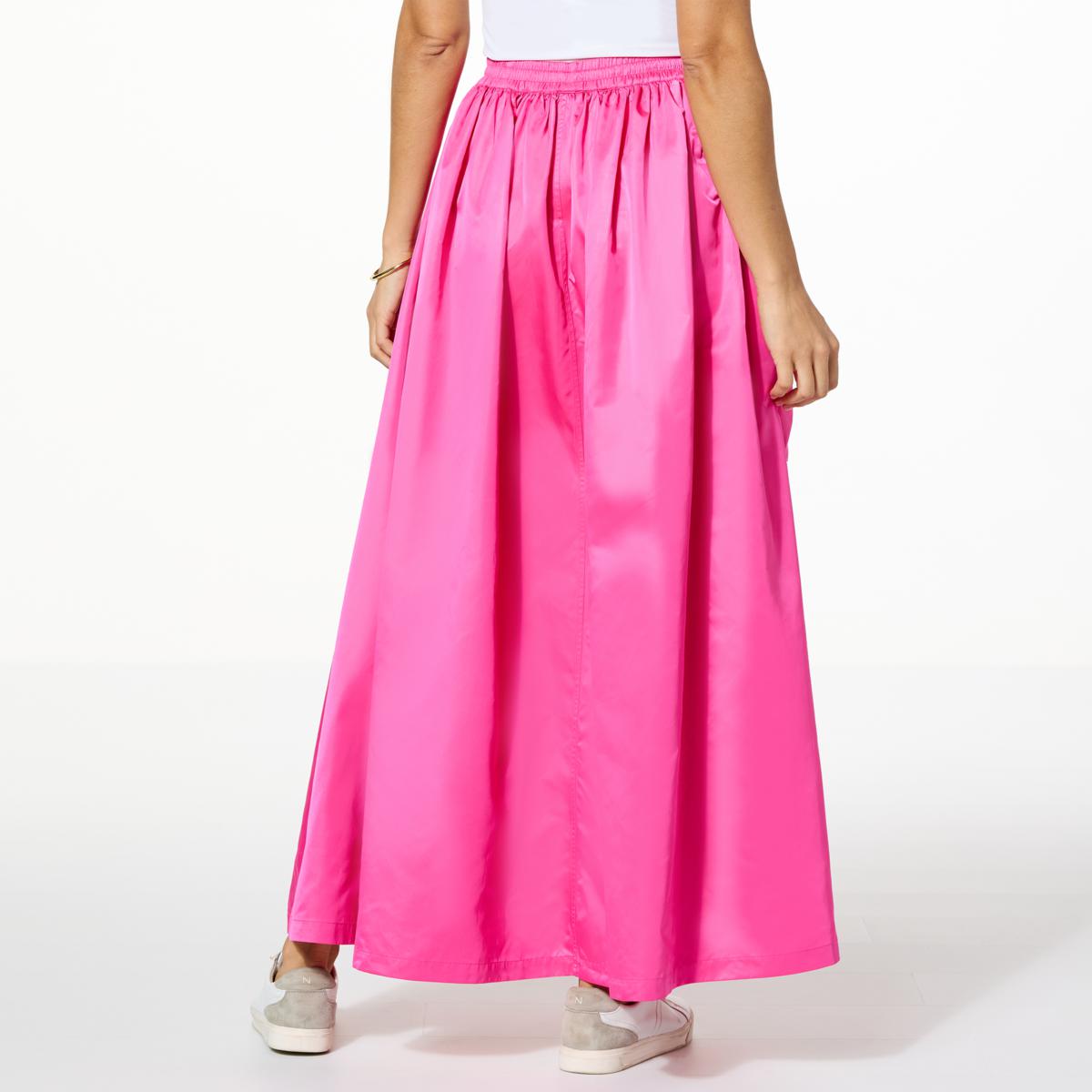 C Wonder by Christian Siriano Runway Sateen Maxi Cargo Skirt