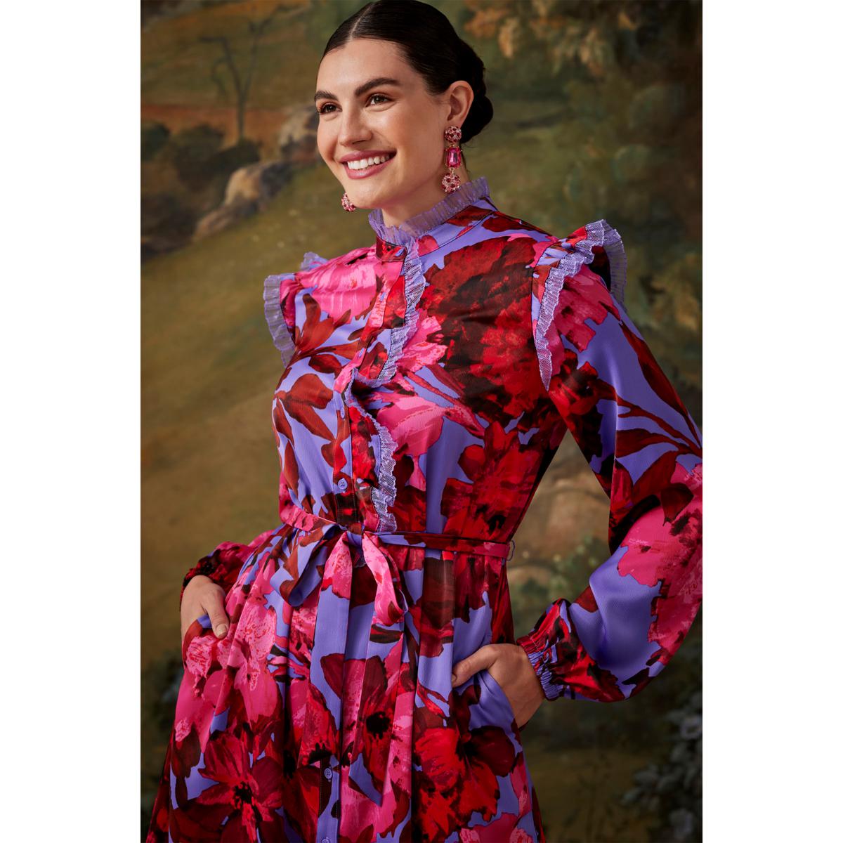 C Wonder by Christian Siriano Shirt Dress with Lace