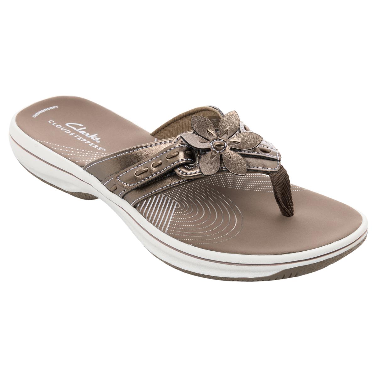 Clarks Cloudstep Breeze Opal Athleisure Flip Flop | HSN