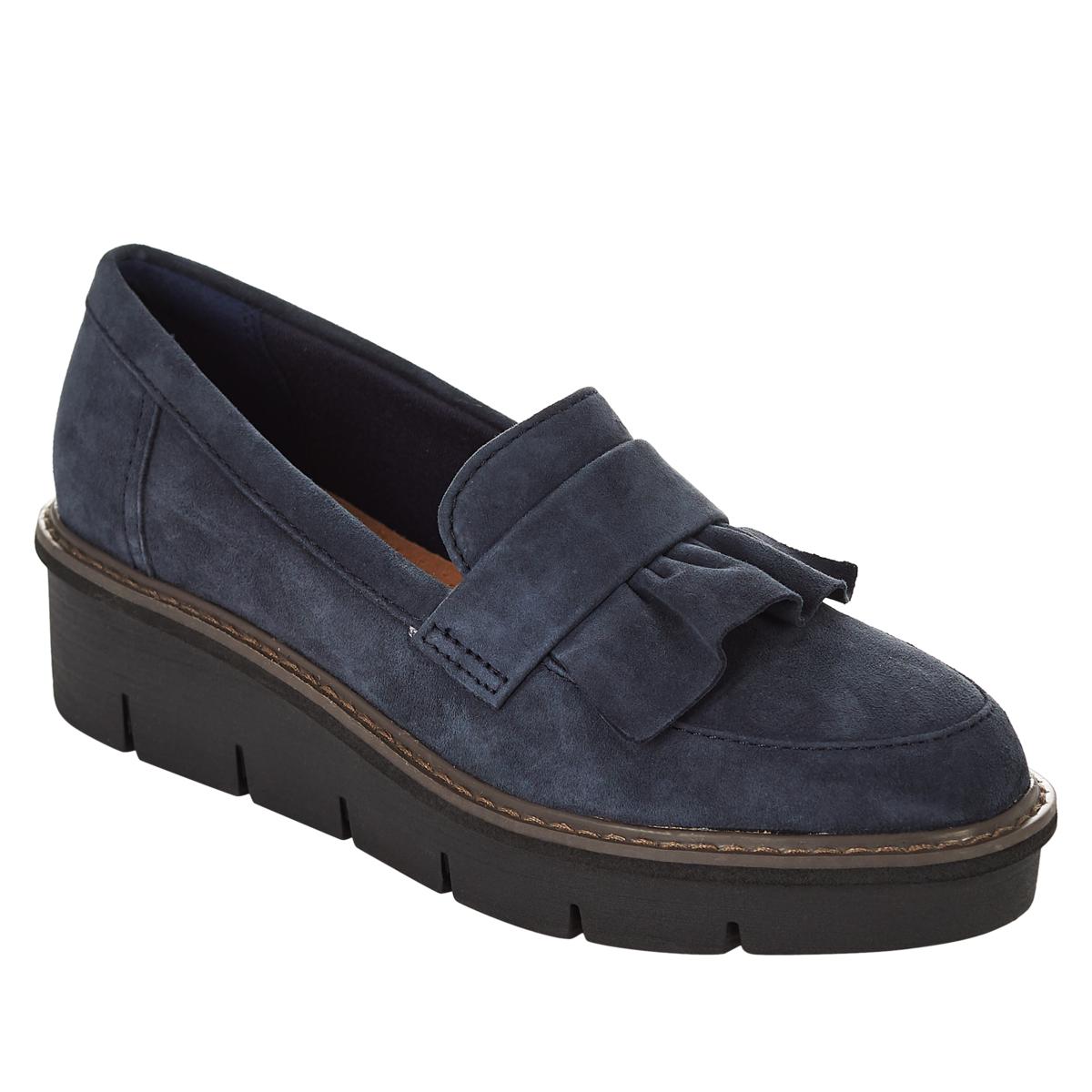 clarks chunky loafers