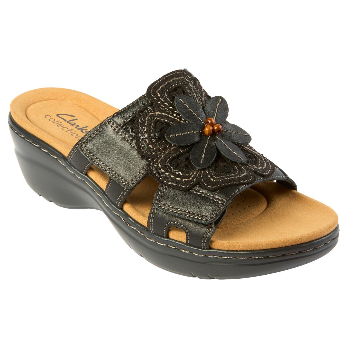 Clarks Collection Merliah Belle Heritage Casual Leather Wedge Sandal