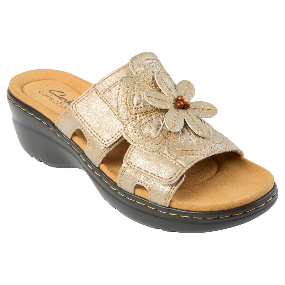 Clarks Collection Merliah Belle Heritage Casual Leather Wedge Sandal