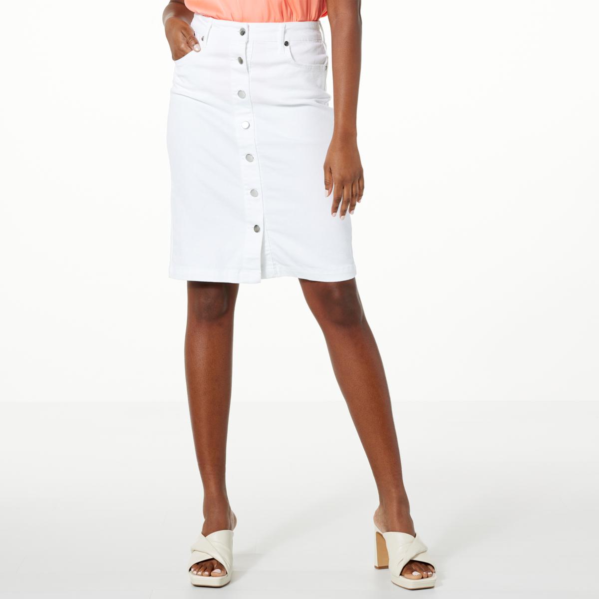 White denim 2024 pencil skirt uk