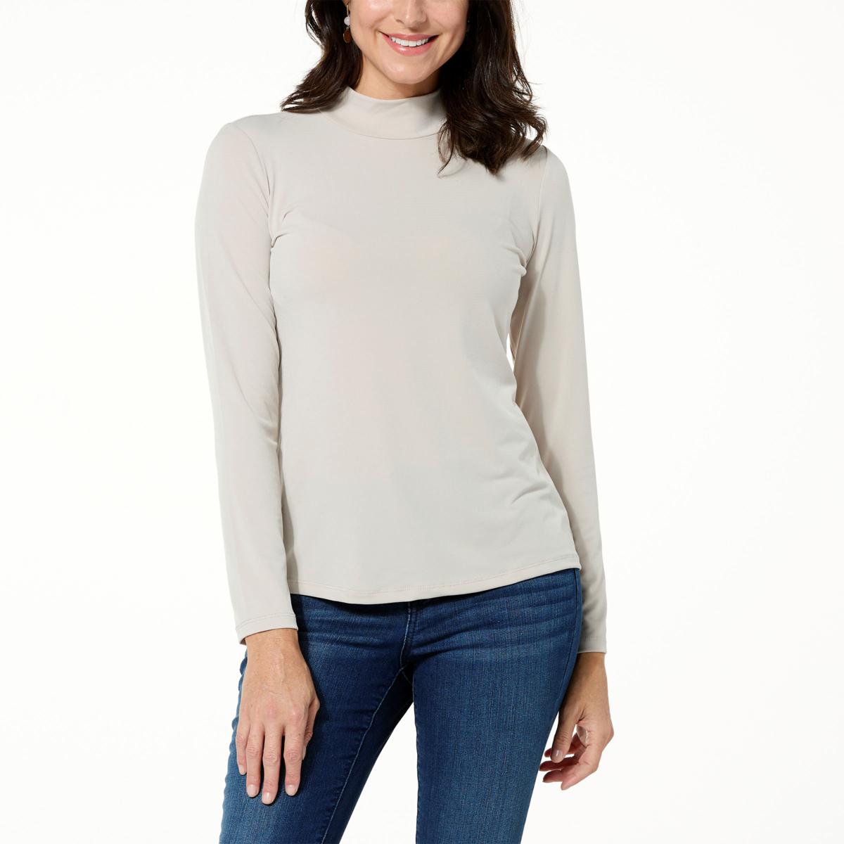 Women's long sleeve mock hotsell turtleneck shirts