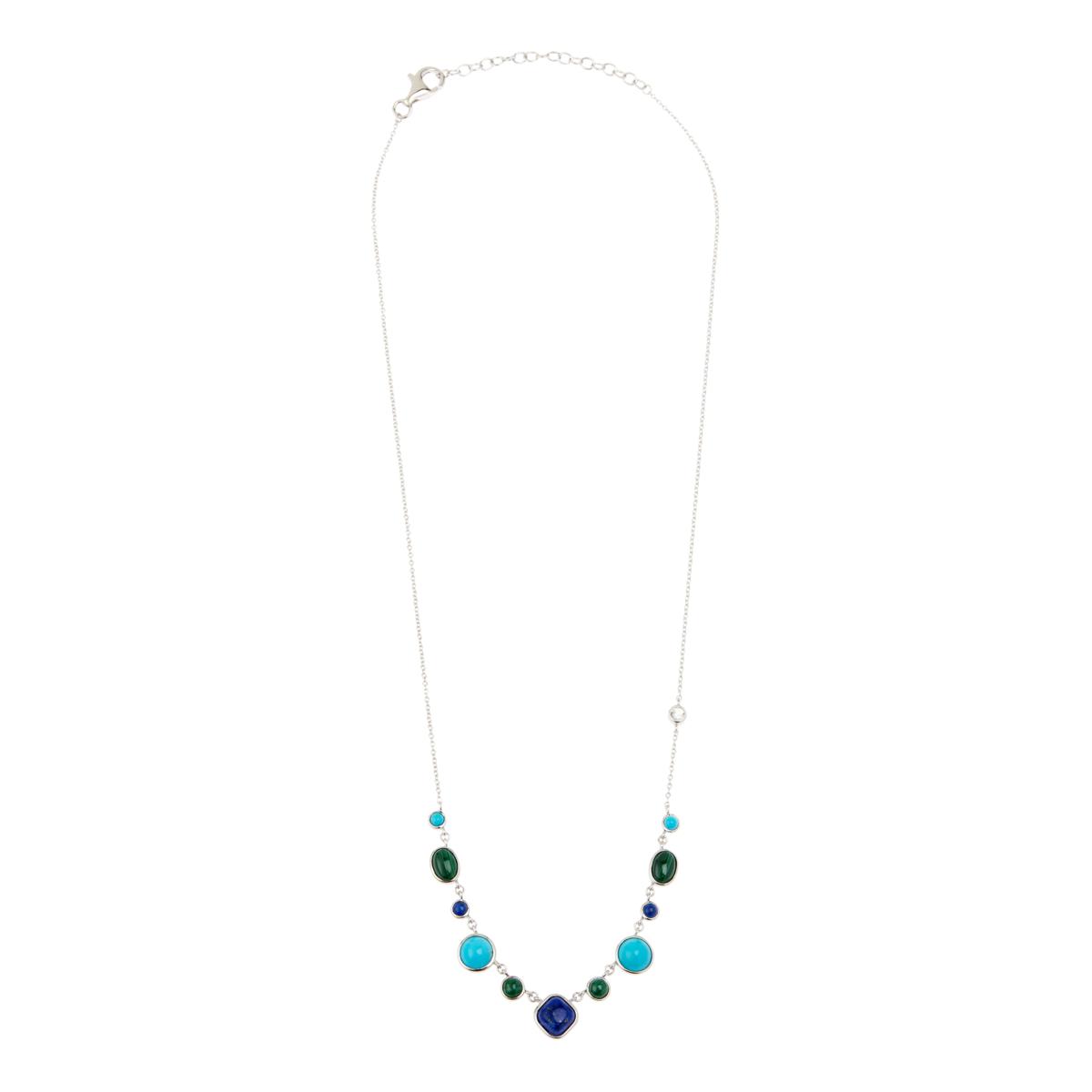 Multistone necklace with Magnetic clasp – N 2726 – AVAASI