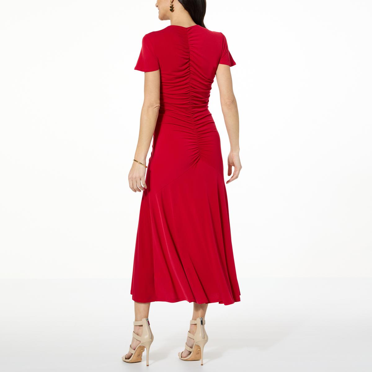 Colleen Ruched Midi Dress