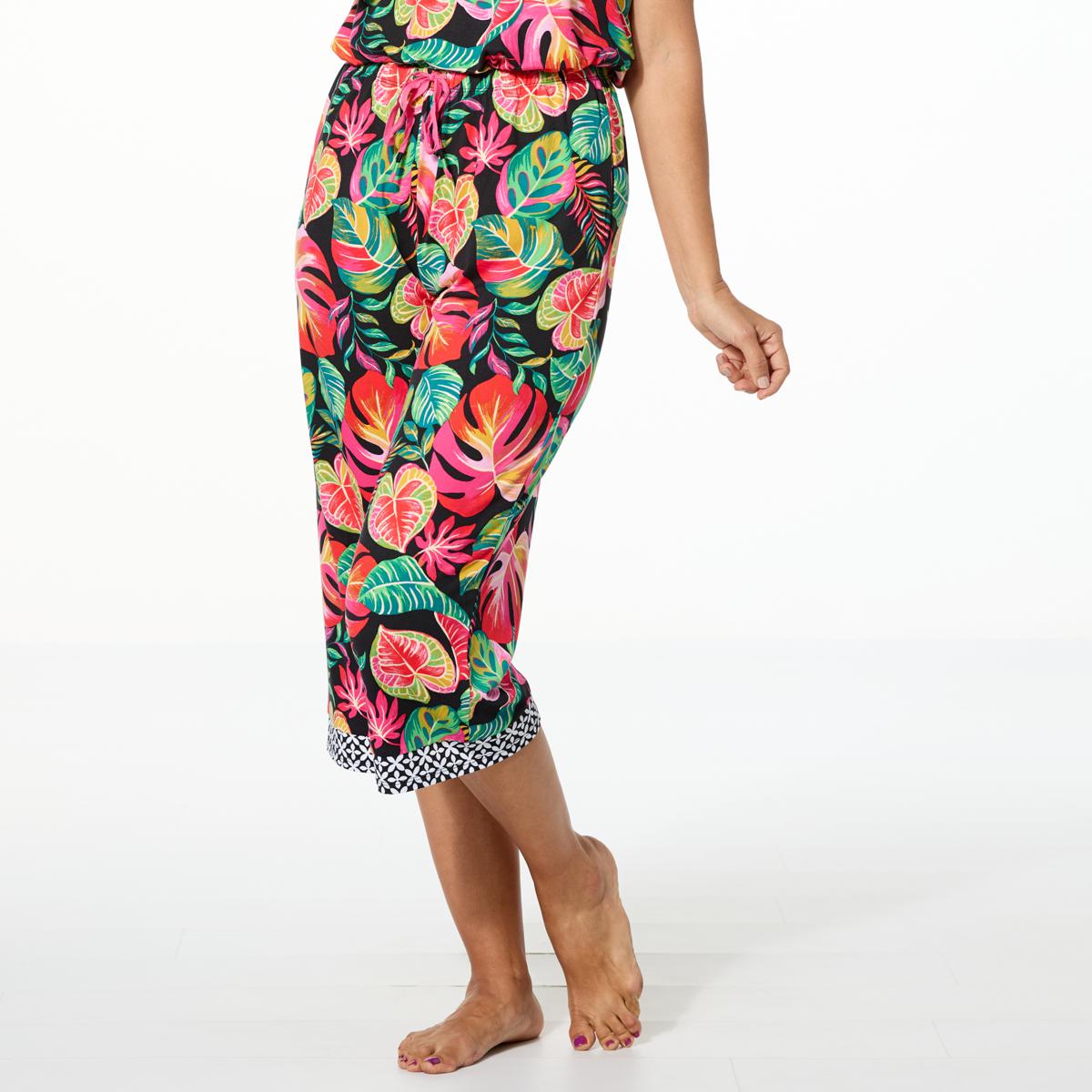 Comfort Code 2-piece Peached Jersey Knit Twin-Print PJ Set | HSN