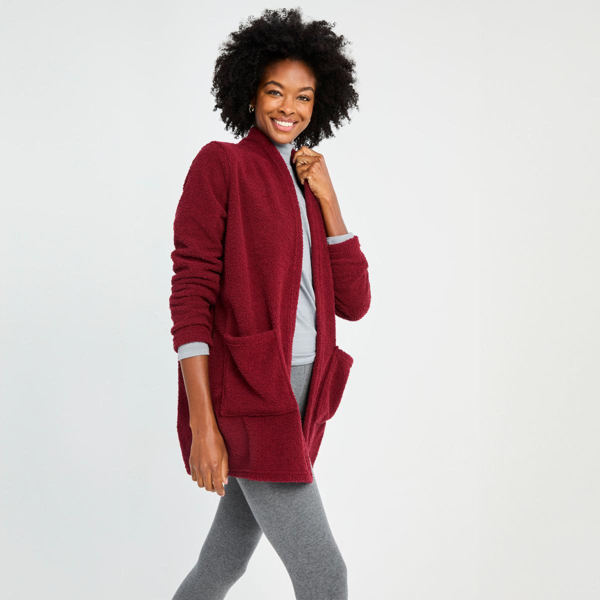 Comfort Code Petite Marshmallow Knit Cozy Cardigan HSN