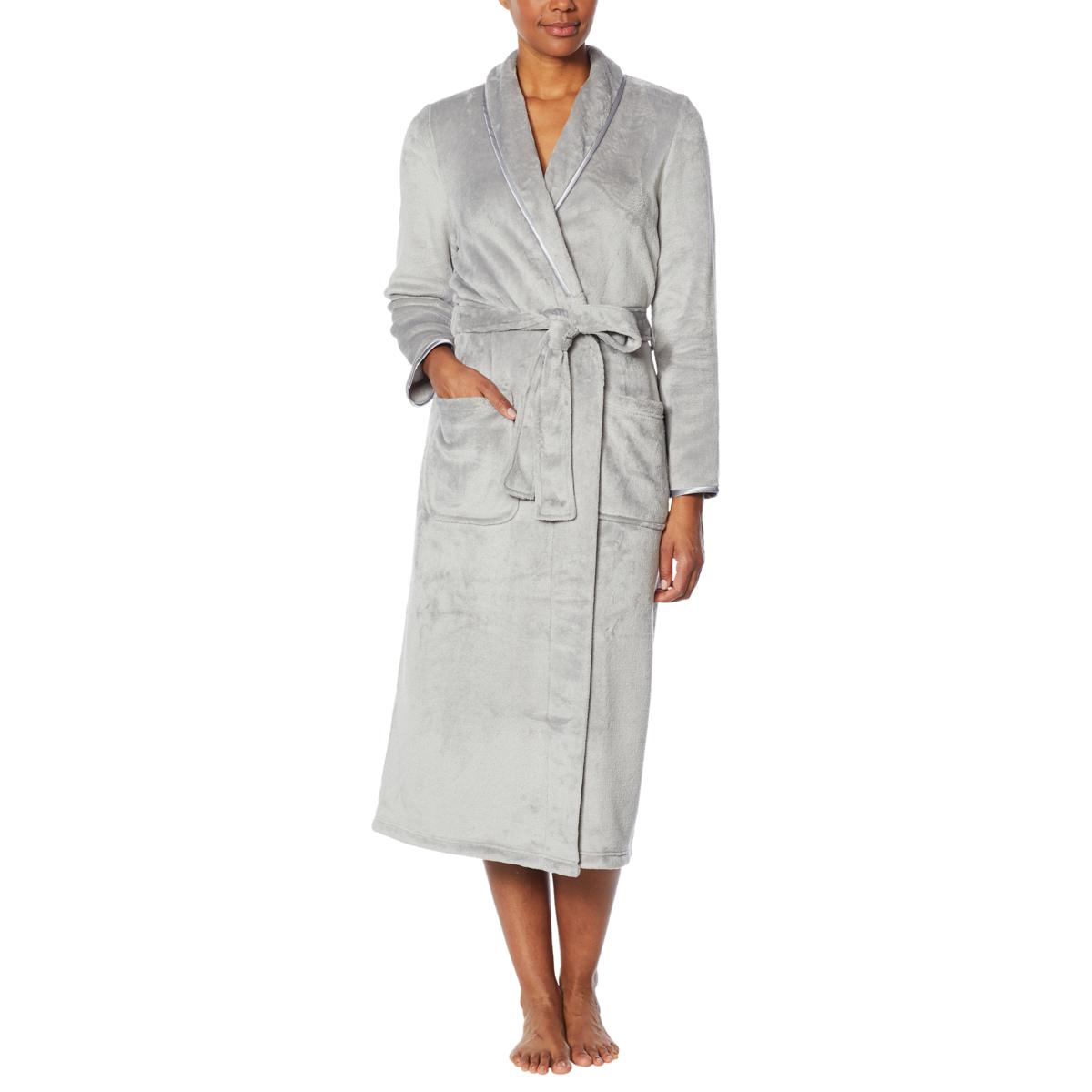 Comfort Code Silky Plush Sparkle Knit Wrap Robe - 20467914