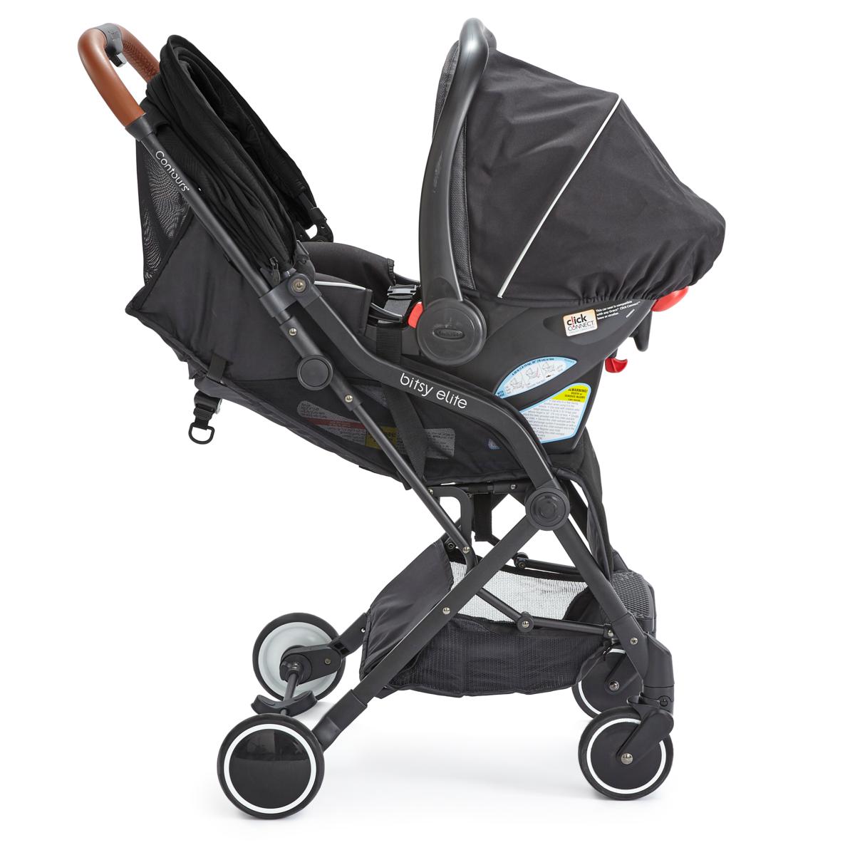 Contours Bitsy Elite Lightweight Stroller Onyx Black HSN