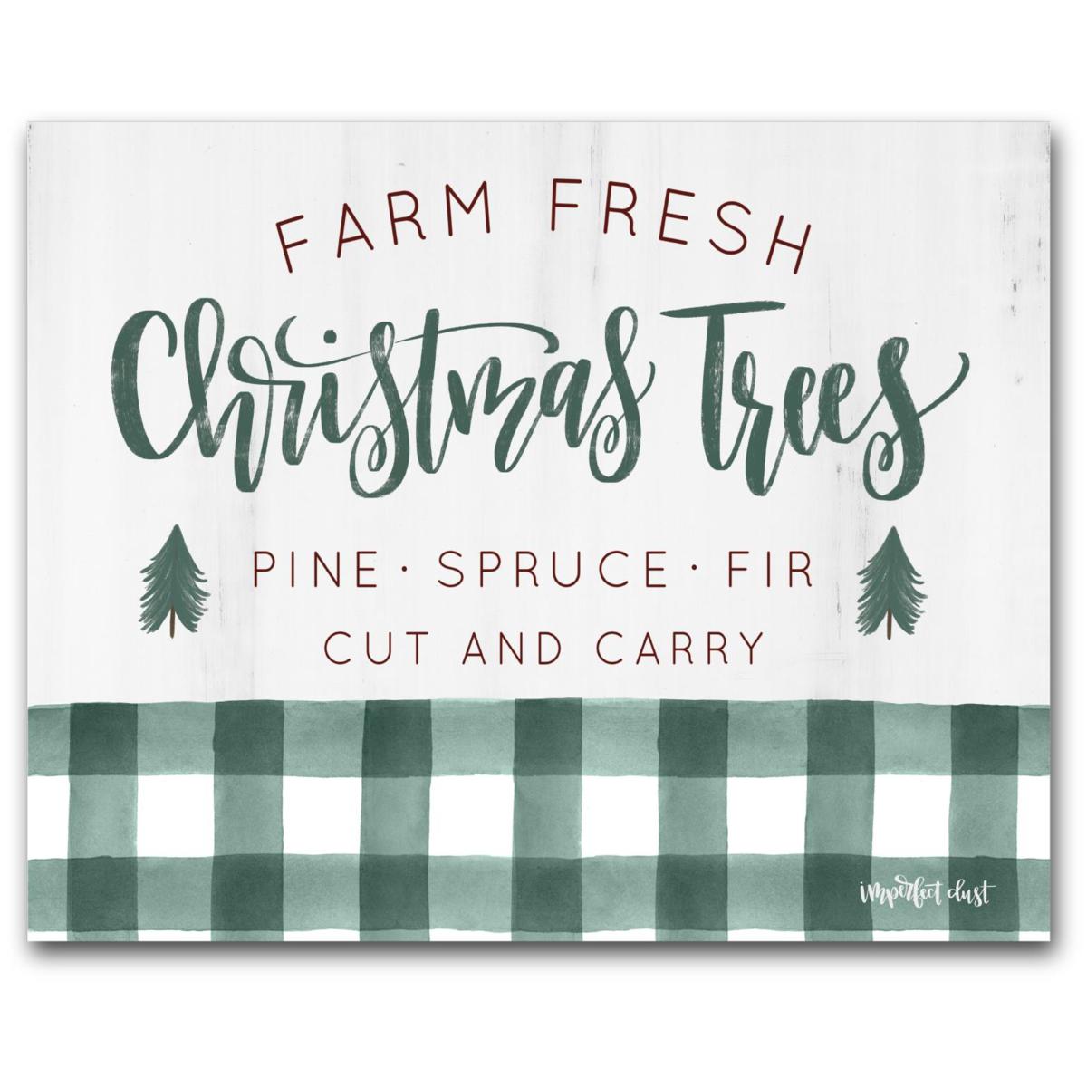 Courtside Market Farm Fresh Christmas Trees 24x36 Canvas Wall Art ...