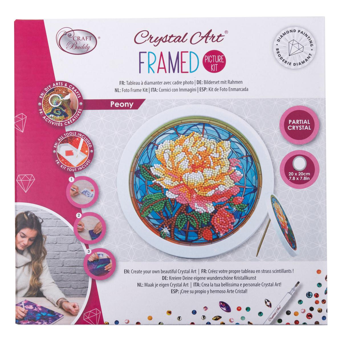 Craft Buddy Crystal Art Round Frame Kits - Set of 3 | HSN