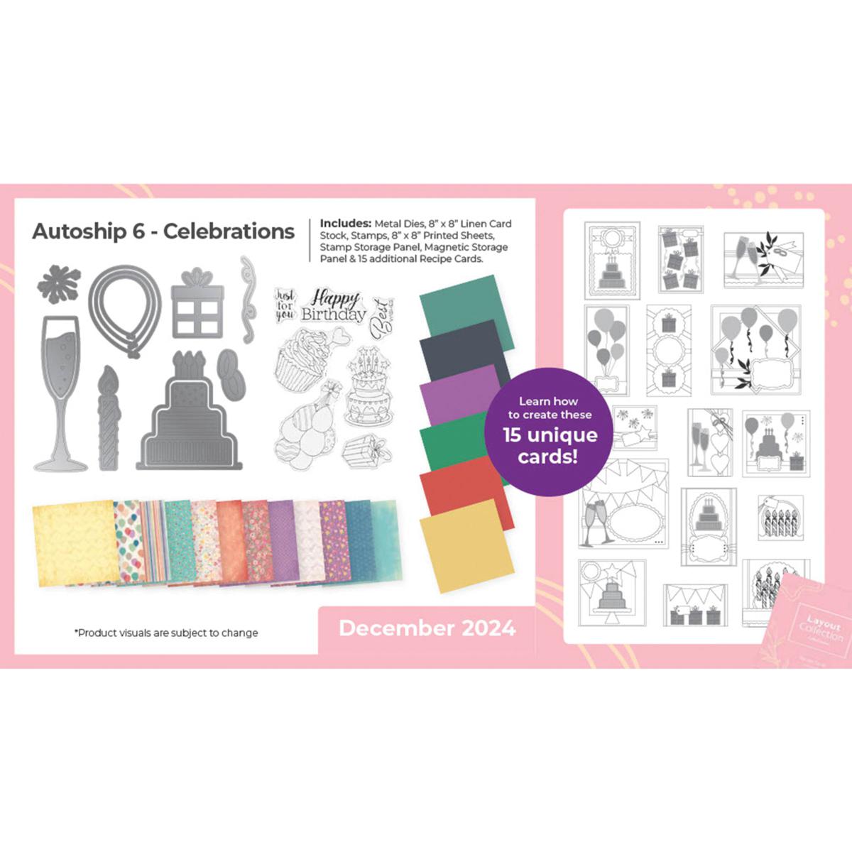 Crafter's Companion Set of 4 Holiday Shaped Stamp and Die Sets