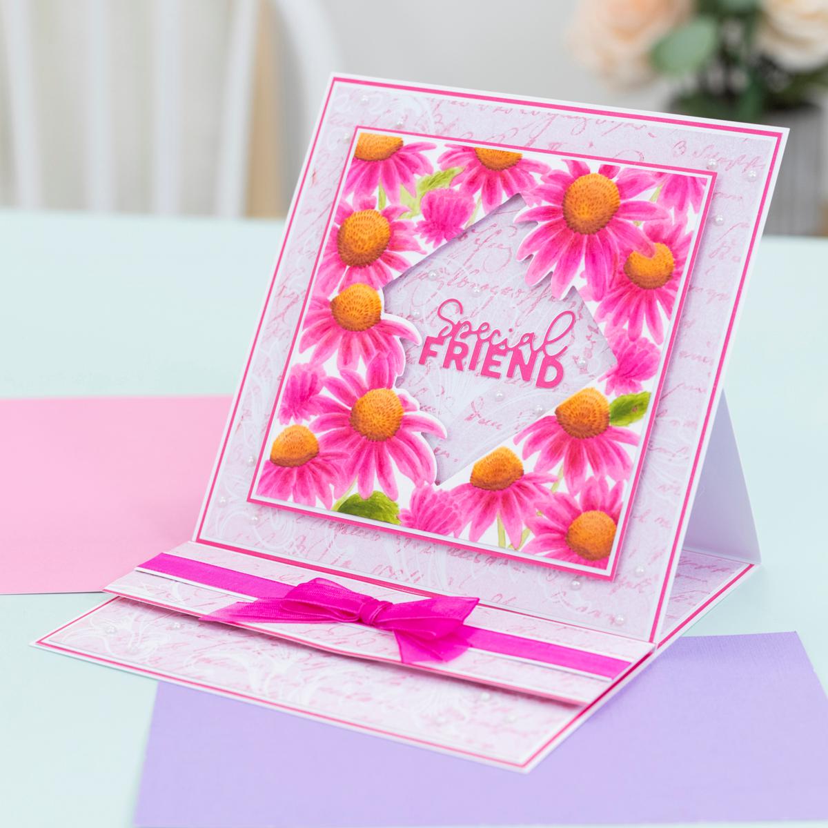 Crafter's Companion Set of 3 Floral 3D Embossing Folder, Die