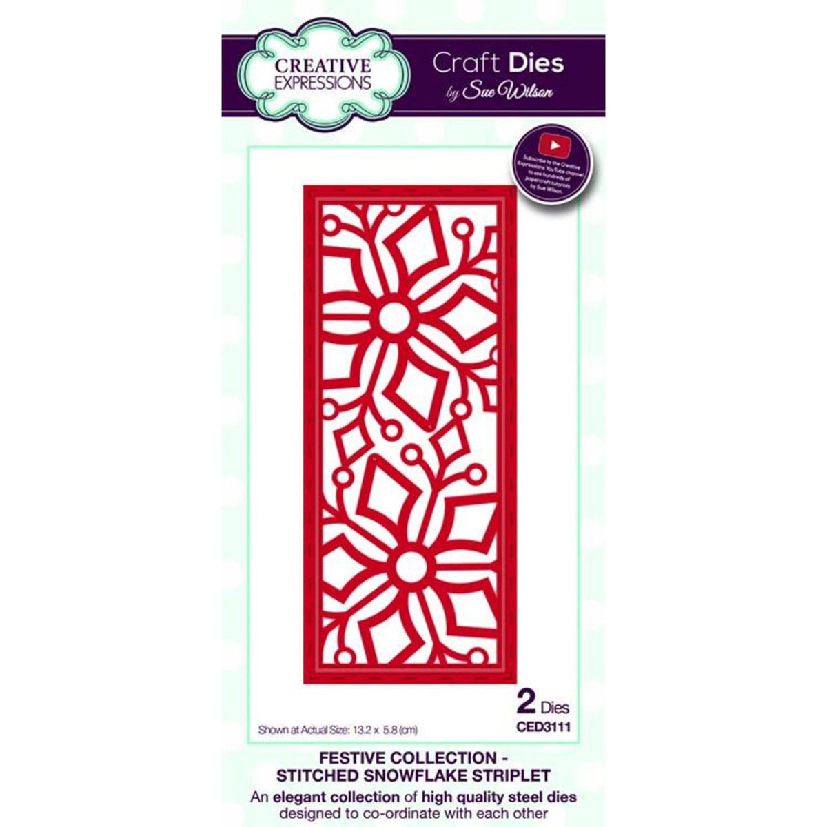 Creative Expressions Festive Collection - Stitched Snowflake Striplet ...