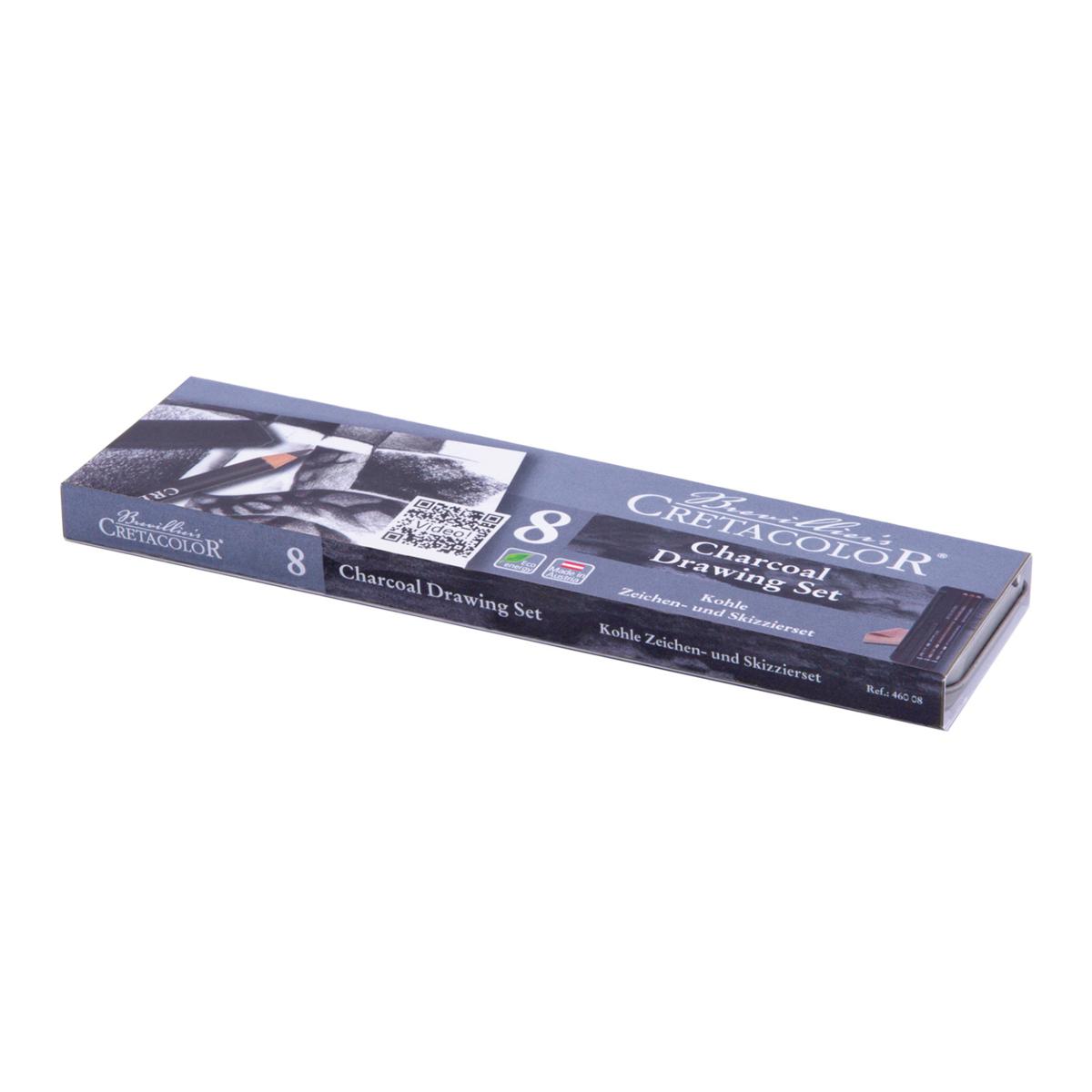 Cretacolor Charcoal Pocket Pencil Set 8 Pieces 20589096 HSN