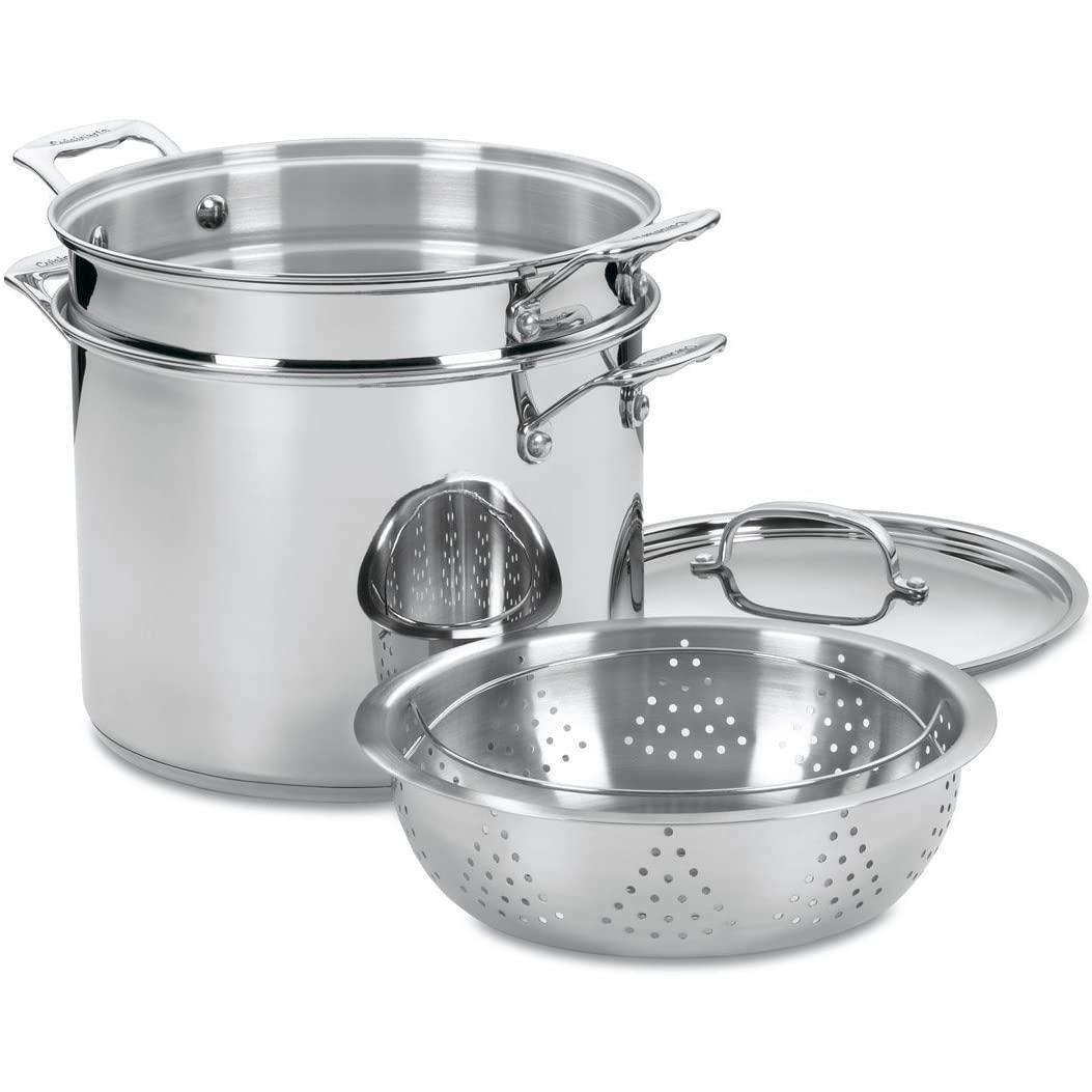 Cuisinart 77412P1 Chef's Classic Stainless 12qt Pasta/Steamer 4pc Set