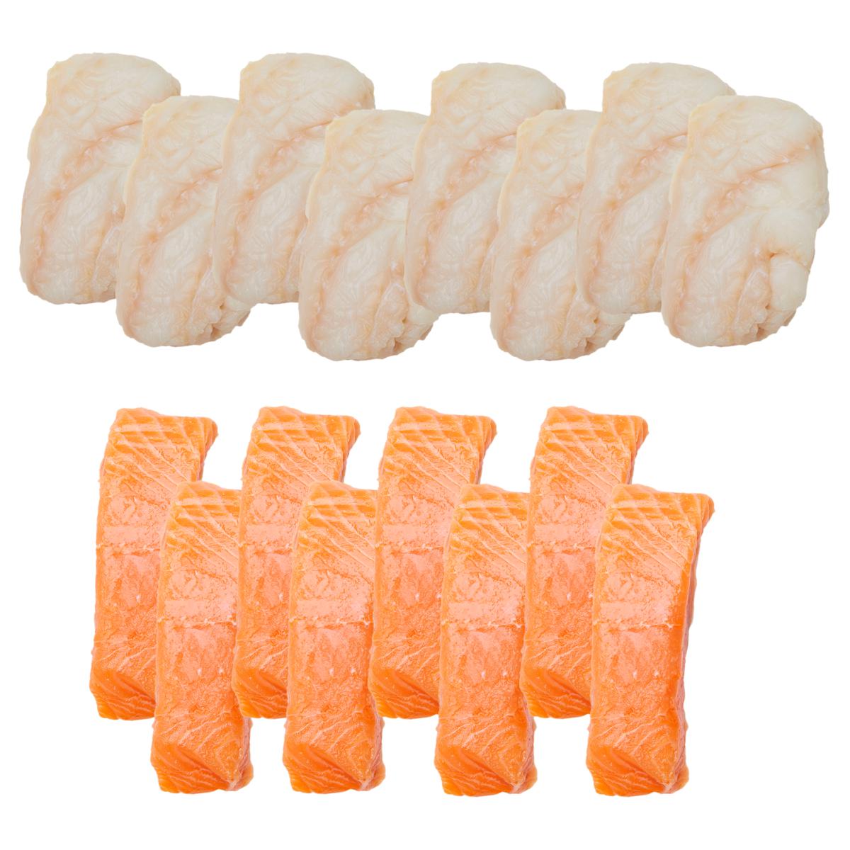 Curtis Stone 16Ct 6oz Salmon & Cod w/ Seasoning AS Ships 3/12