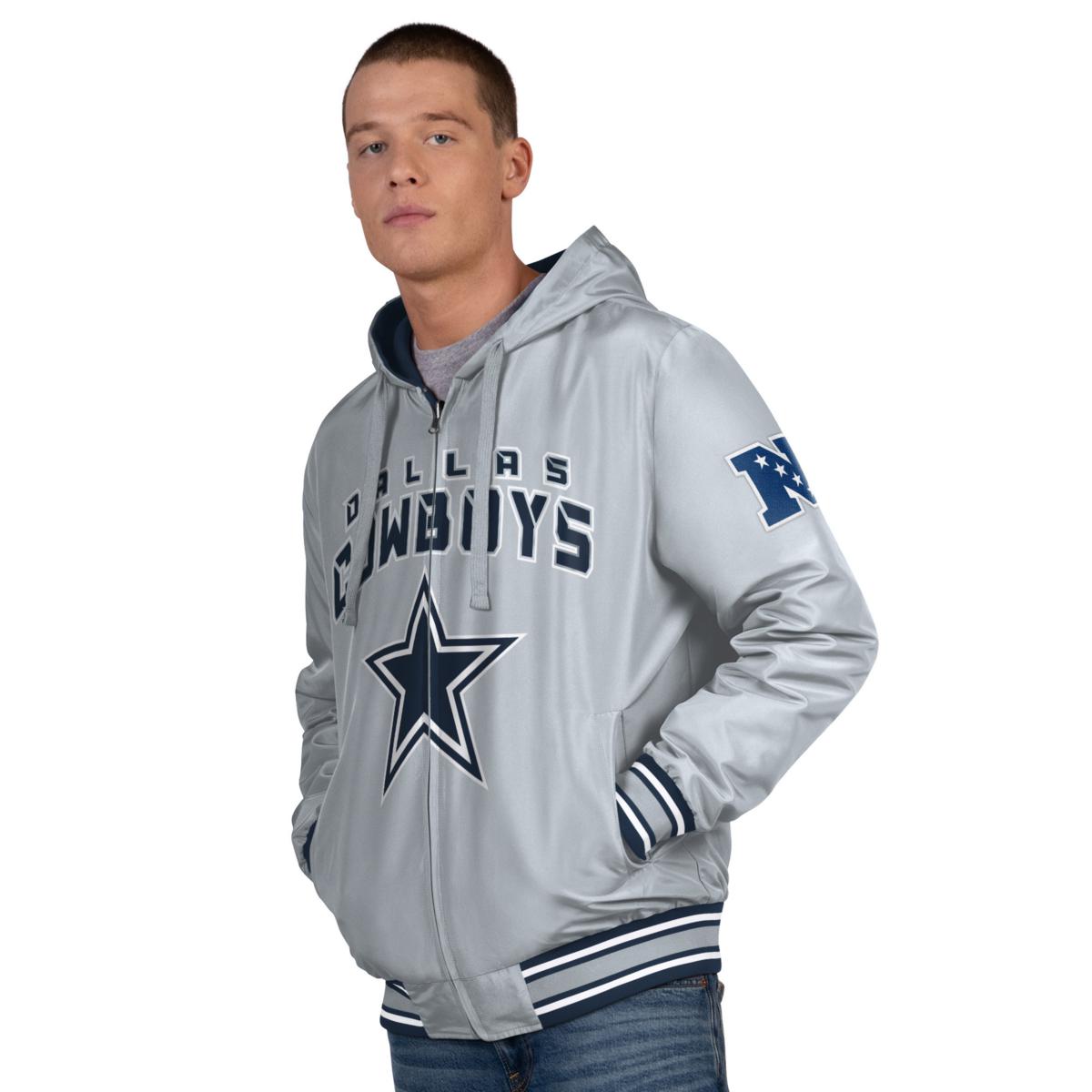 NFL カウボーイズ　リバーシブルスタジャン NFL公式 JHデザイン Cowboys ダラス カウボーイズ 紺