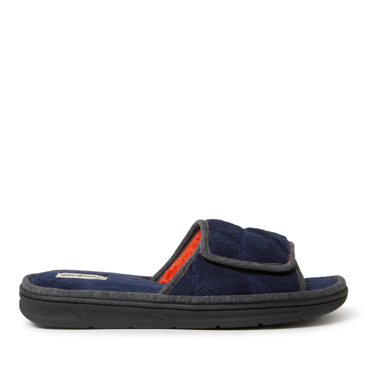 men's cooper quilted terry adjustable slide slipper