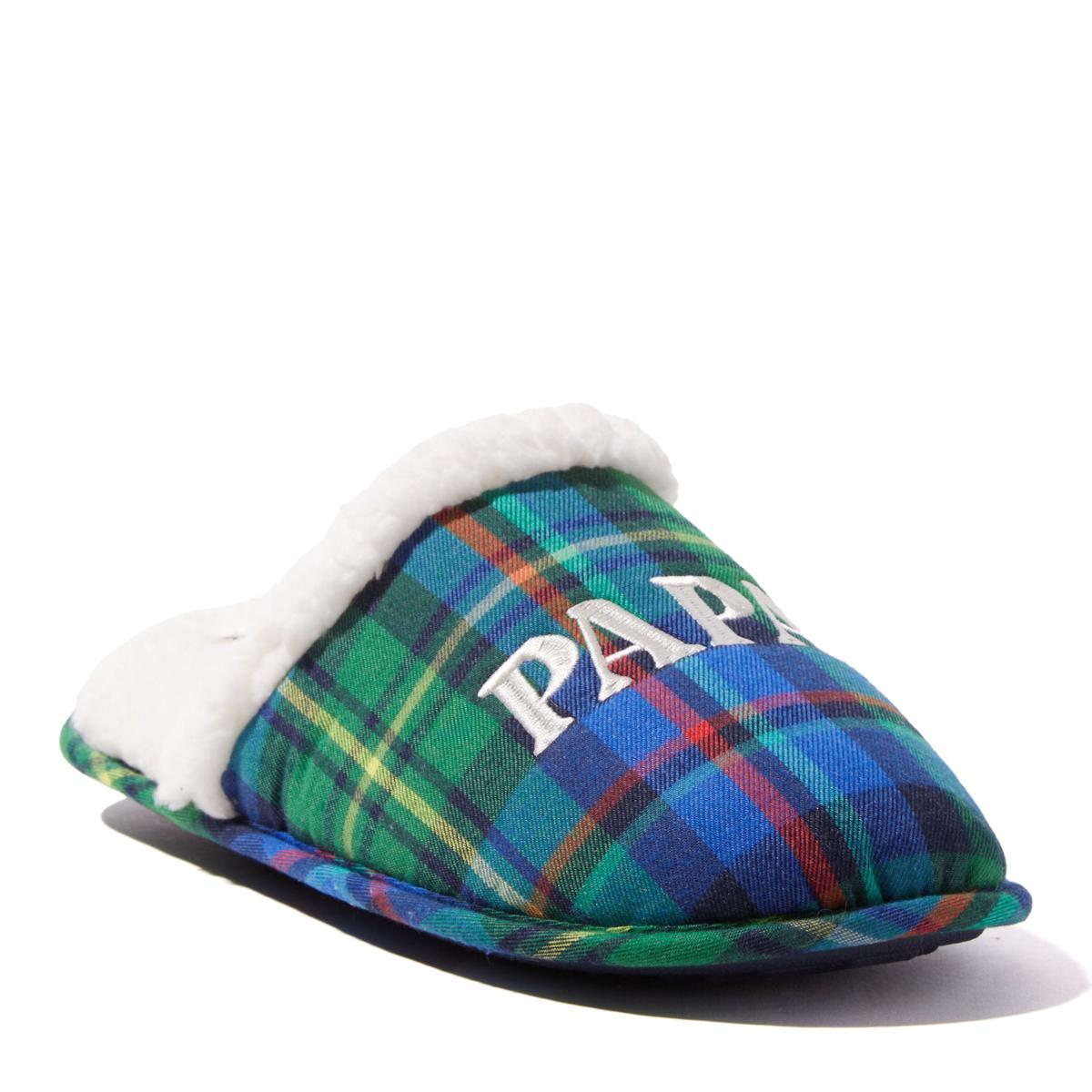 Dearfoams Men's Papa Bear Matching Christmas Slippers