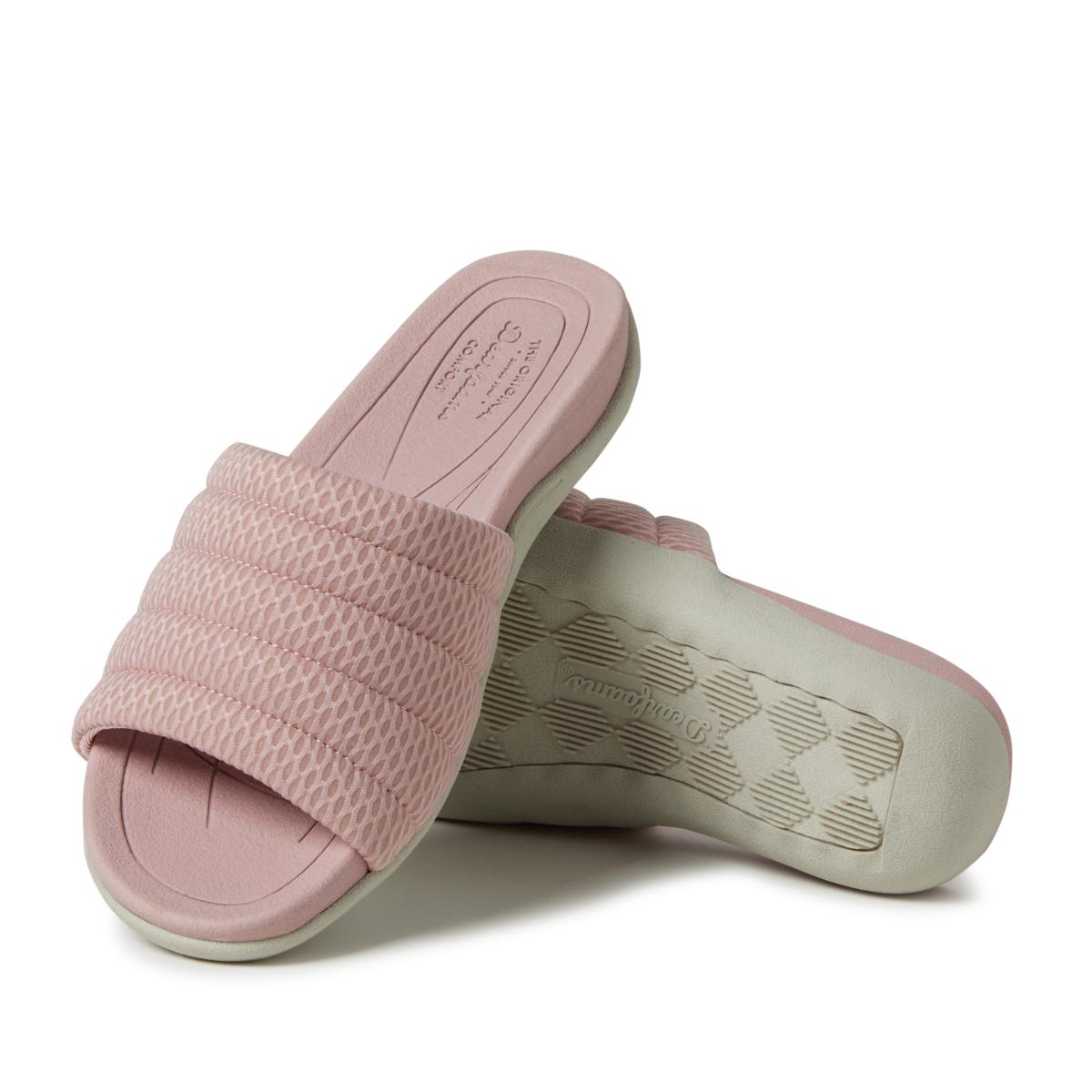 Dearfoams Original Comfort Footwear Washable Mesh Slide Sandals